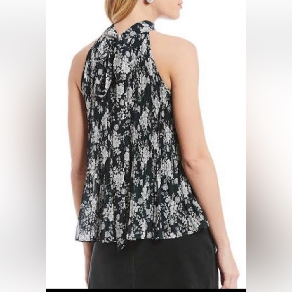1. STATE Forest Green Pleated Halter Tank XL - Picture 3 of 8